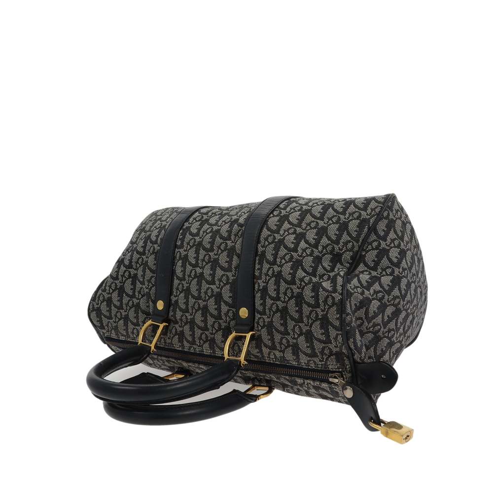 CHRISTIAN DIOR Bowling Handbag in Blue Fabric - Picture 7 of 13